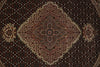 Load image into Gallery viewer, 5 x 5 Feet Round Quality Handmade Rug Wool and Silk Black Mahi Tabriz #F-4638