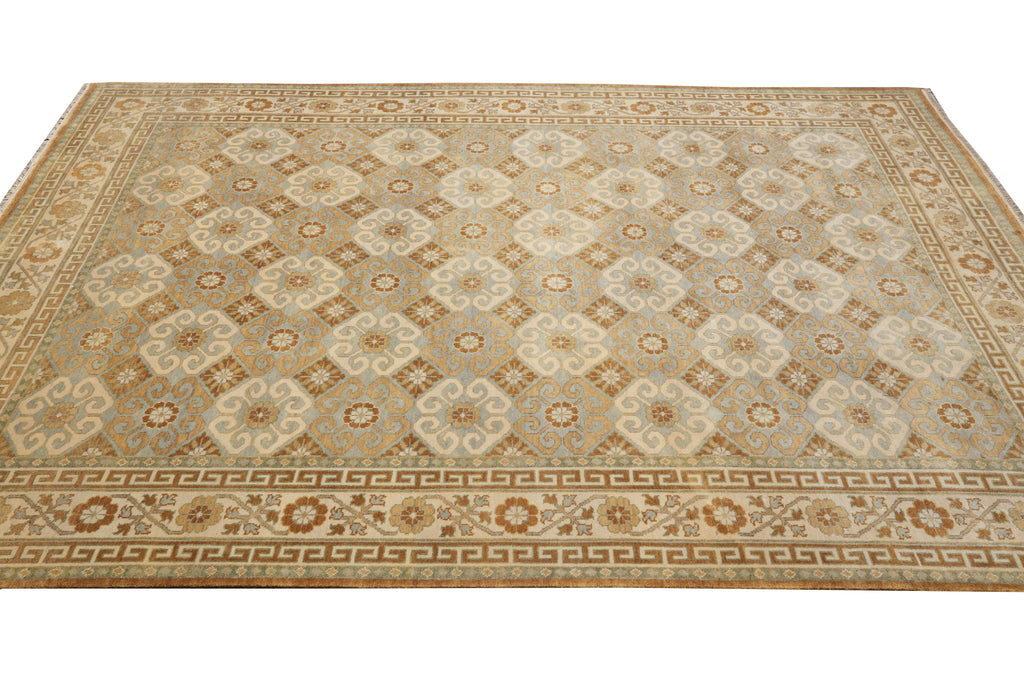 8.6 x 11.7 A Great Rug Transitional Hand-Knotted Quality Wool Carpet #F-4390