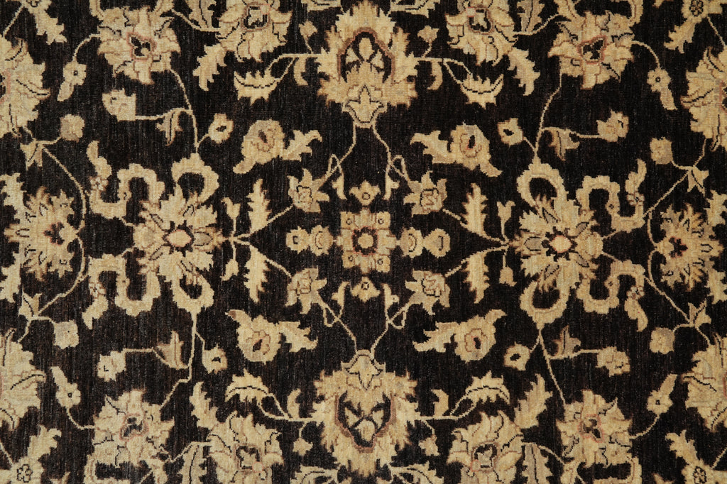 5 x 6.3 Brown Ziglar Rug Handmade Pakistan Natural Wool #PIX-25370