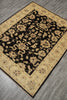 Load image into Gallery viewer, 5 x 6.3 Brown Ziglar Rug Handmade Pakistan Natural Wool #PIX-25370