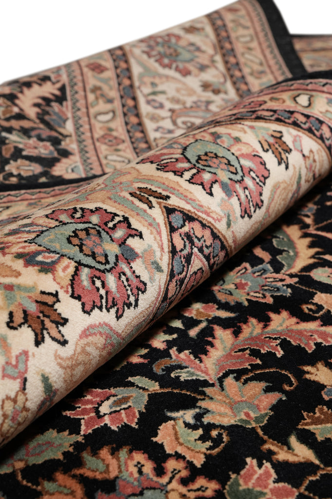 8.11 x 11.8 Quality Hand-knotted Rug Dense Weave Black #PIX-10198