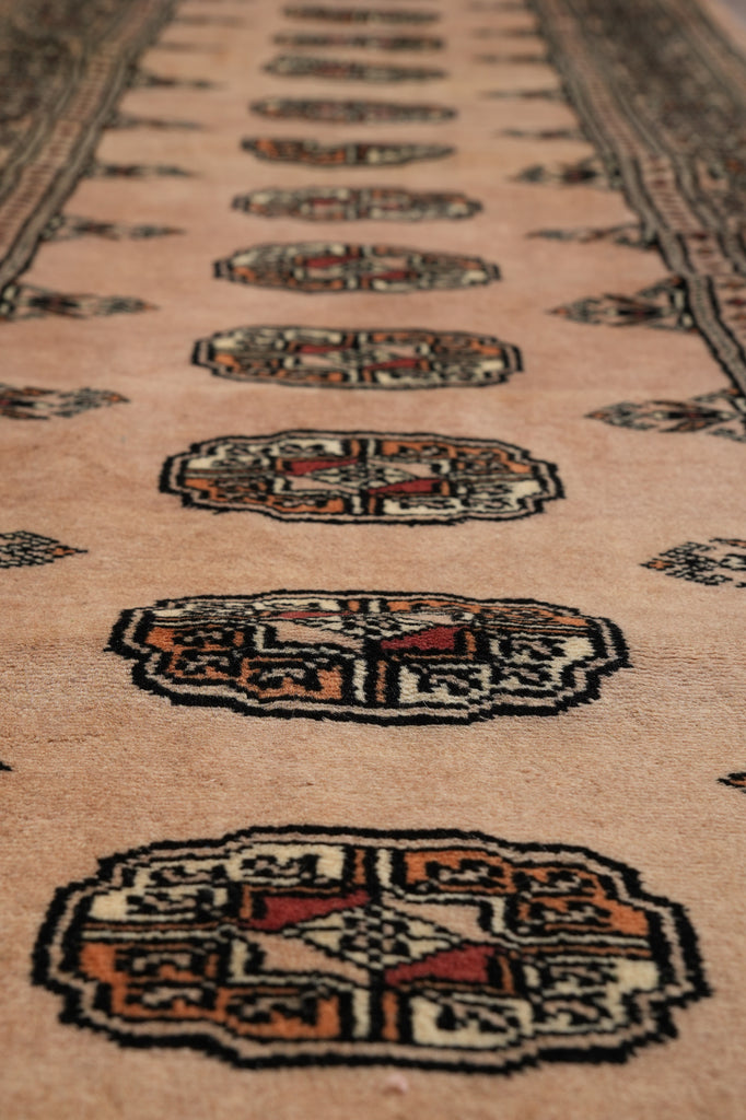2.6 x 18 Handmade Pakistan Bokara Rug #F-4637