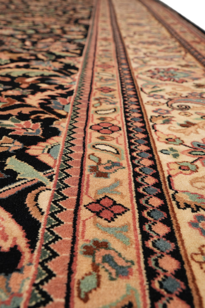 8.11 x 11.8 Quality Hand-knotted Rug Dense Weave Black #PIX-10198