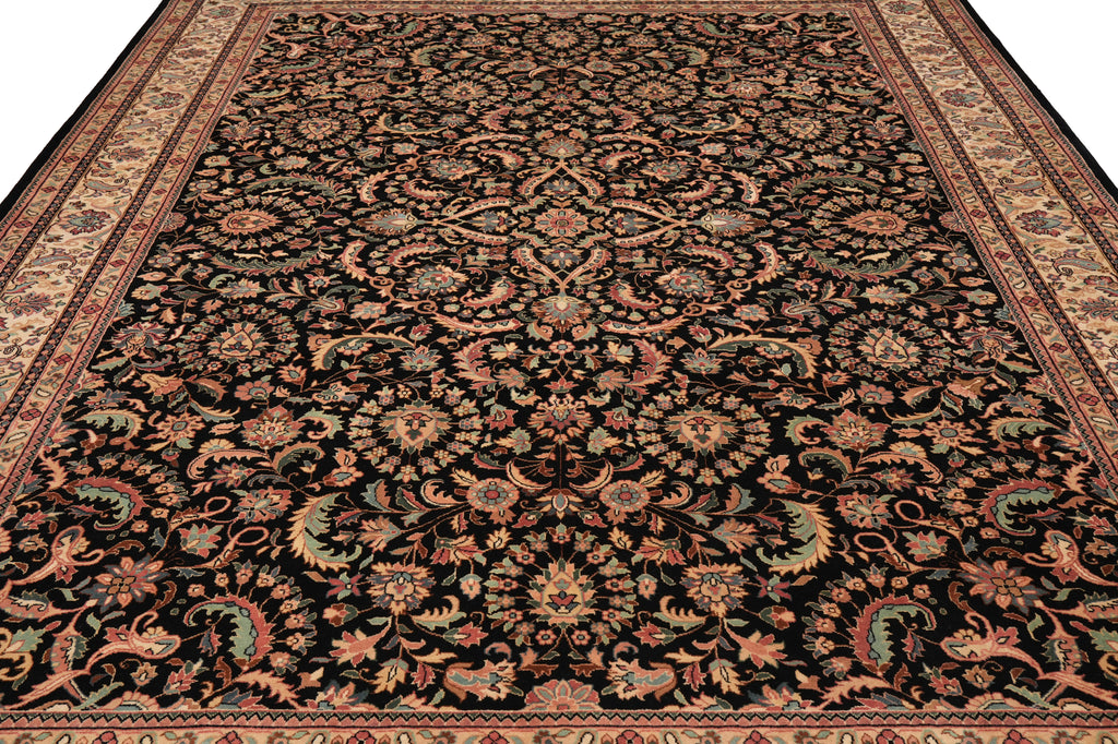 8.11 x 11.8 Quality Hand-knotted Rug Dense Weave Black #PIX-10198