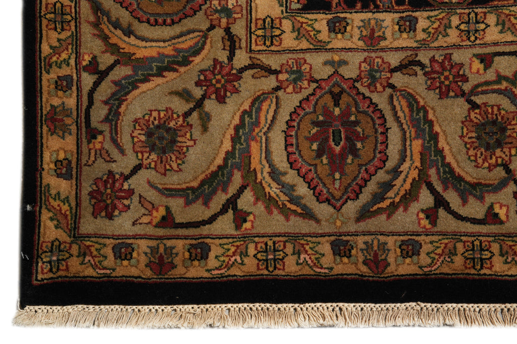 9 x 12 Black Herekeh Handmade Jaipur Rug #PIX-9132
