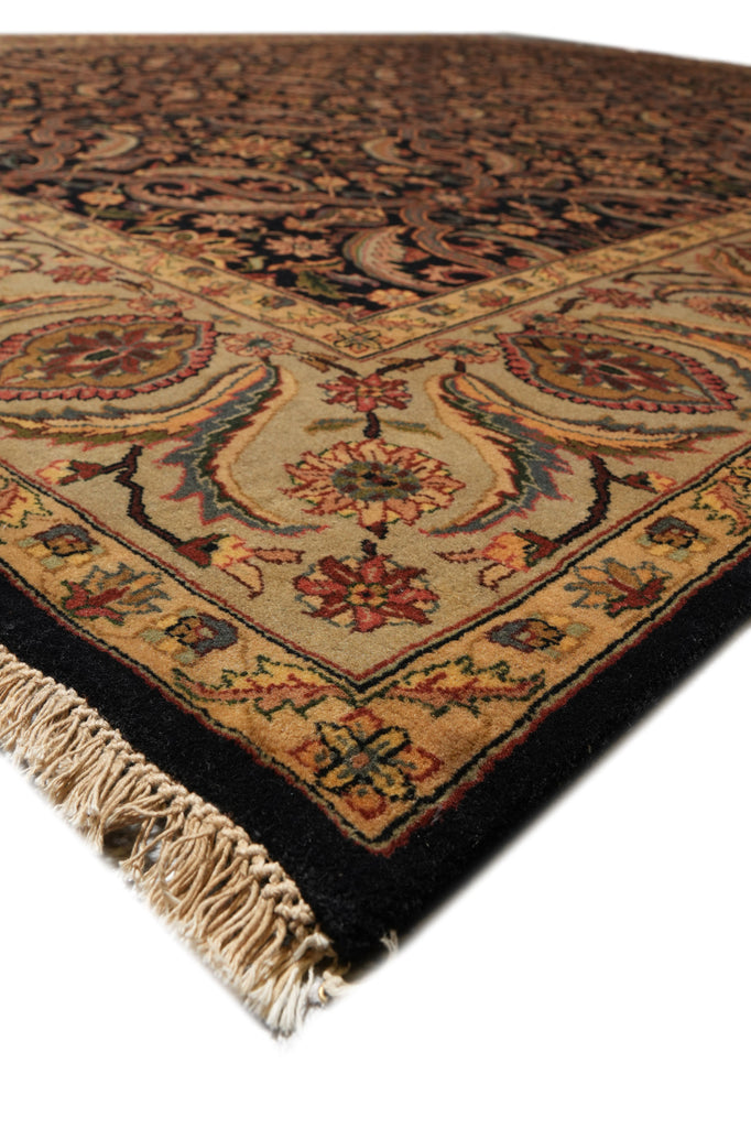 9 x 12 Black Herekeh Handmade Jaipur Rug #PIX-9132