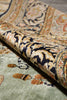 Load image into Gallery viewer, 3.7 x 5.9 Green Silk Rug Authentic Persian Qom Carpet #LA-53273