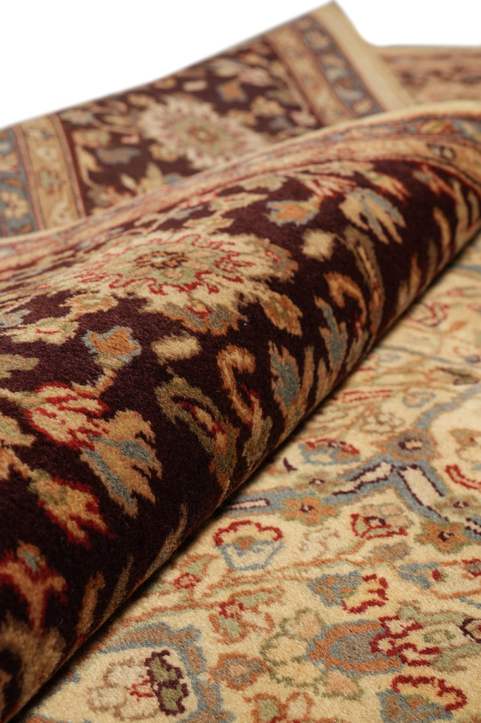 9 x 12 Quality Wool Hand-knotted Jaipur Rug Gold Brown #PIX-13181