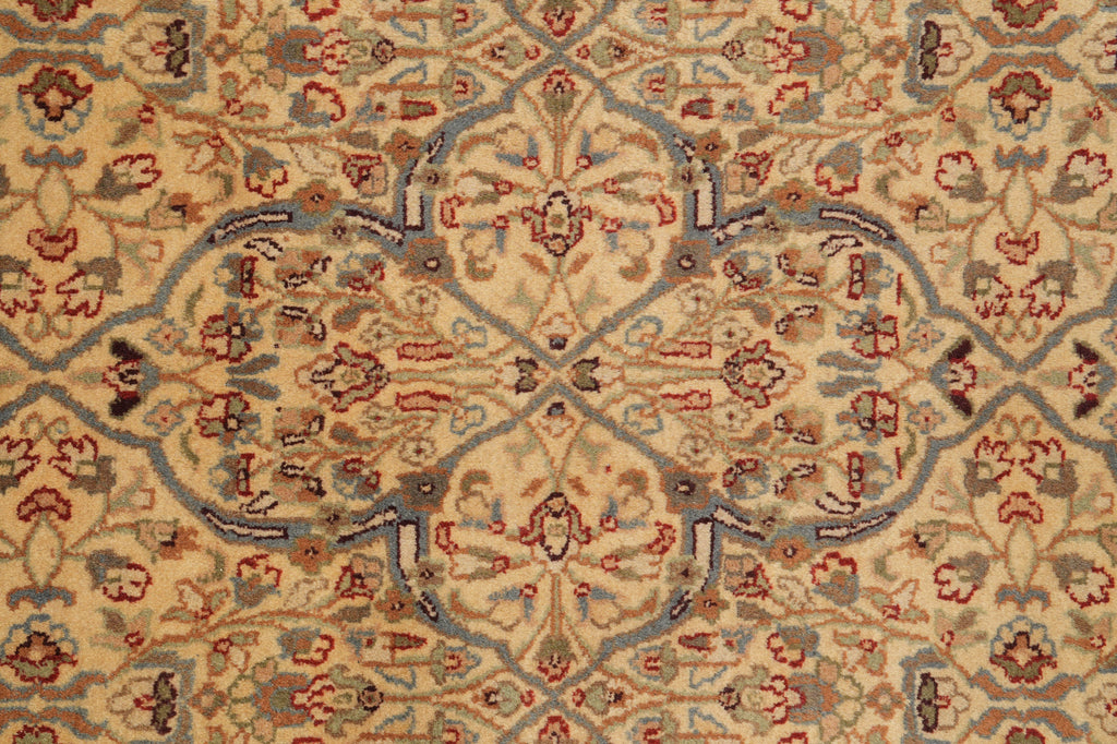 9 x 12 Quality Wool Hand-knotted Jaipur Rug Gold Brown #PIX-13181