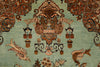 Load image into Gallery viewer, 3.7 x 5.9 Green Silk Rug Authentic Persian Qom Carpet #LA-53273