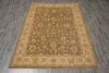 Load image into Gallery viewer, 5.6 x 7.8 Chobi Peshawar Ghazni Wool Rug Sage Gray #PIX-22308