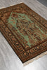 Load image into Gallery viewer, 3.7 x 5.9 Green Silk Rug Authentic Persian Qom Carpet #LA-53273