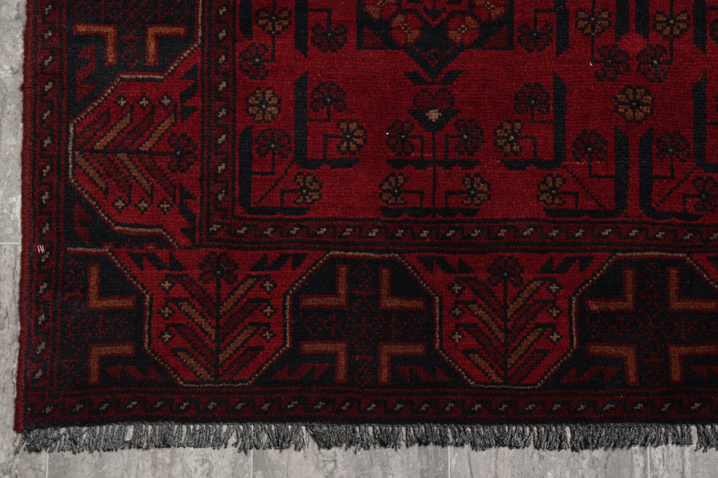 4 x 6.5 Afghan Wool Handmade Tribal Rug #PIX-26791