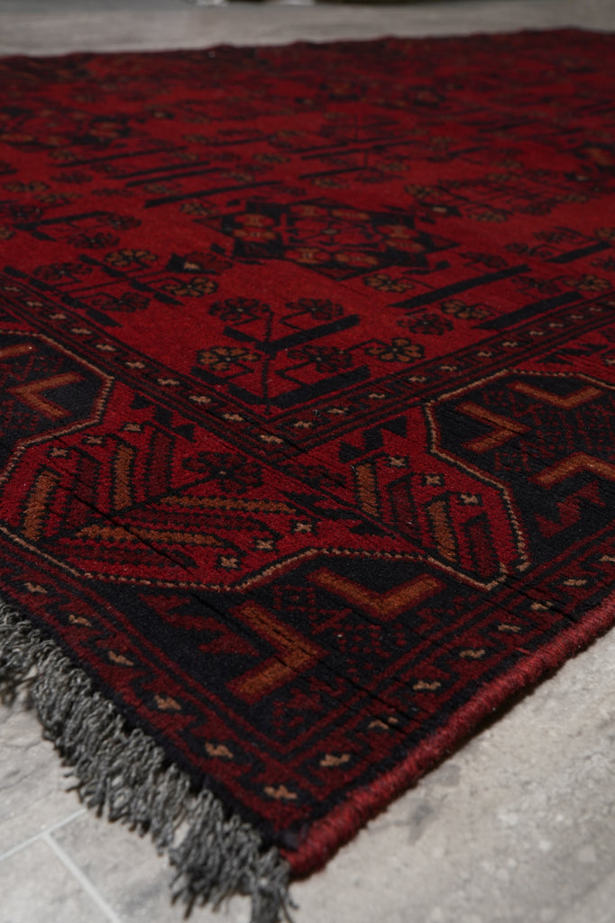 4 x 6.5 Afghan Wool Handmade Tribal Rug #PIX-26791