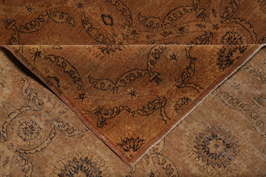 6 x 8 Tan Brown Antiqued Chobi Peshawar Transitional PIX-12440
