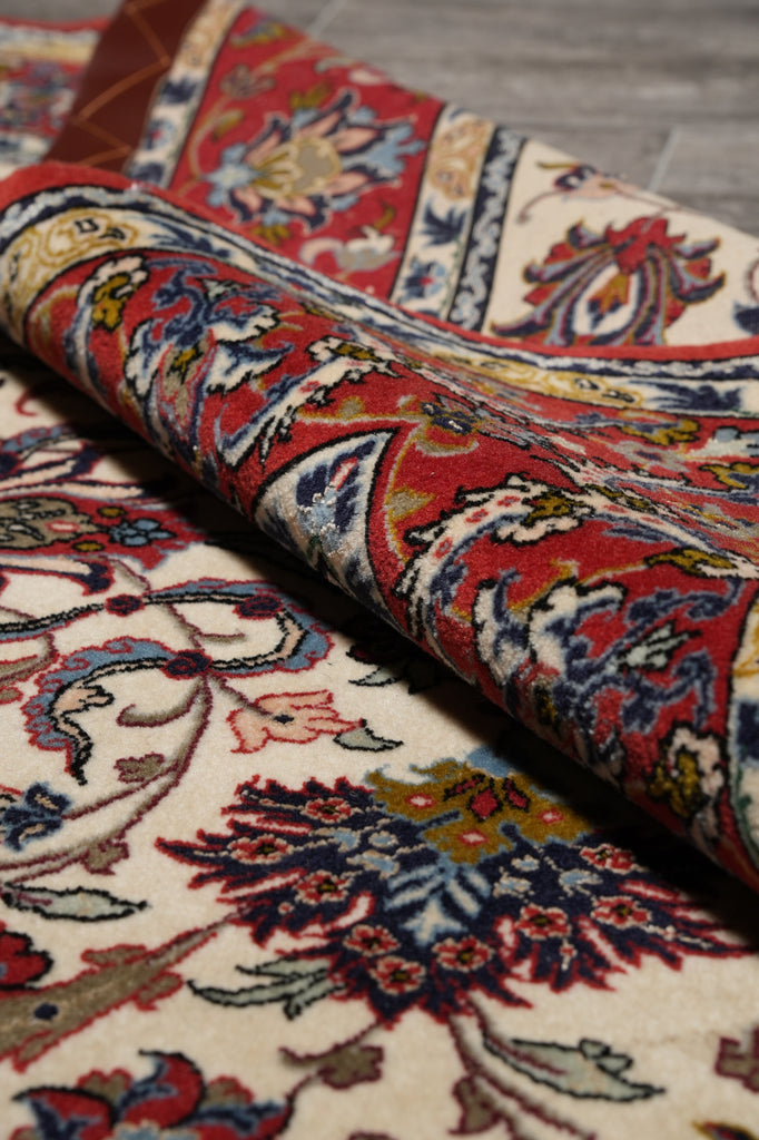 3.6 x 5.4 Super Fine Quality Wool and Silk on Silk Persian Esfahan Rug 500 Kpsi Iran #LA-53354