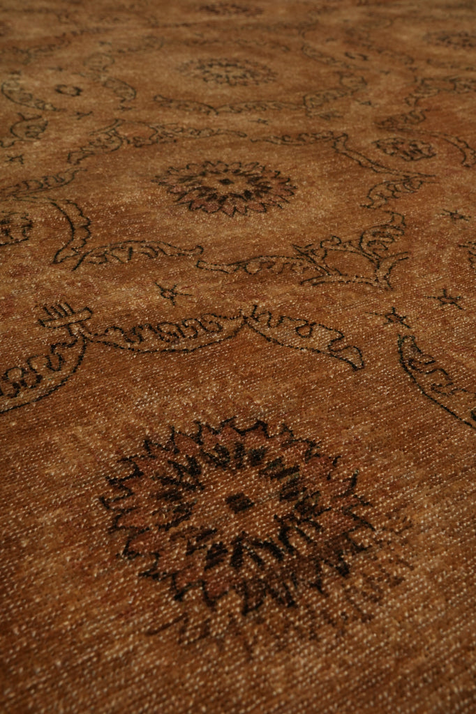 6 x 8 Tan Brown Antiqued Chobi Peshawar Transitional PIX-12440