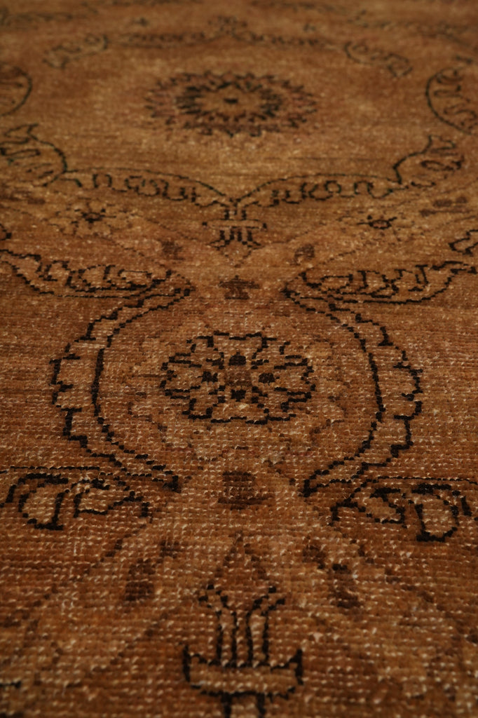 6 x 8 Tan Brown Antiqued Chobi Peshawar Transitional PIX-12440