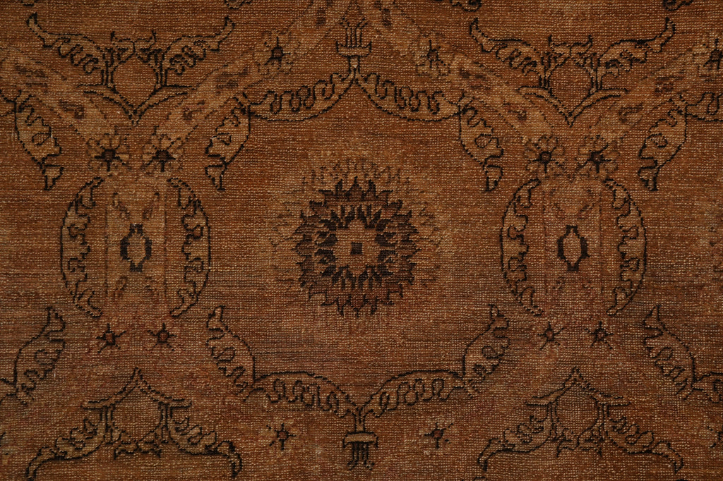 6 x 8 Tan Brown Antiqued Chobi Peshawar Transitional PIX-12440