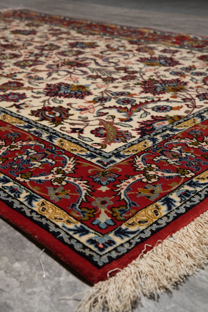 3.6 x 5.4 Super Fine Quality Wool and Silk on Silk Persian Esfahan Rug 500 Kpsi Iran #LA-53354