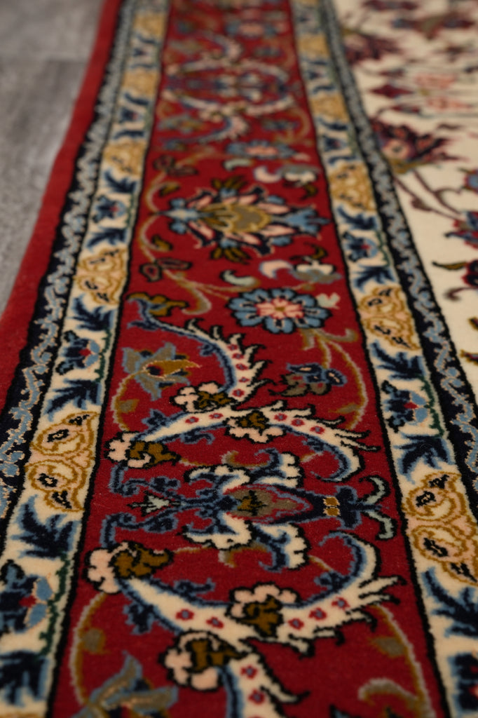 3.6 x 5.4 Super Fine Quality Wool and Silk on Silk Persian Esfahan Rug 500 Kpsi Iran #LA-53354