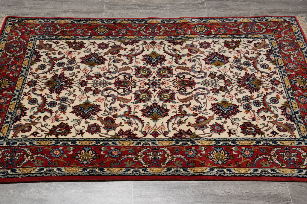 3.6 x 5.4 Super Fine Quality Wool and Silk on Silk Persian Esfahan Rug 500 Kpsi Iran #LA-53354