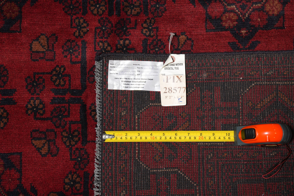 5 x 6.3 Afghan Khal Mammadi Wool Rug #PIX-28577
