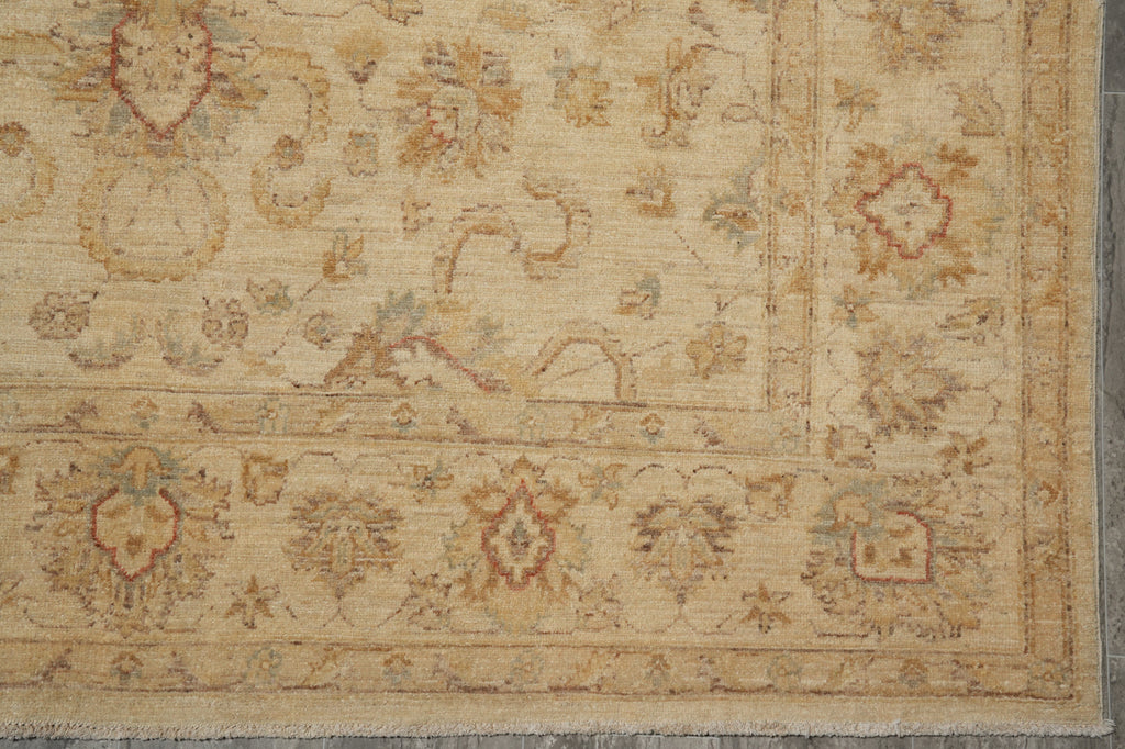 7 x 10 New Handmade Natural Wool Chobi Peshawar Ziegler Rug NEUTRALS TRANISTIONAL Pattern - Pakistan #PIX-20252