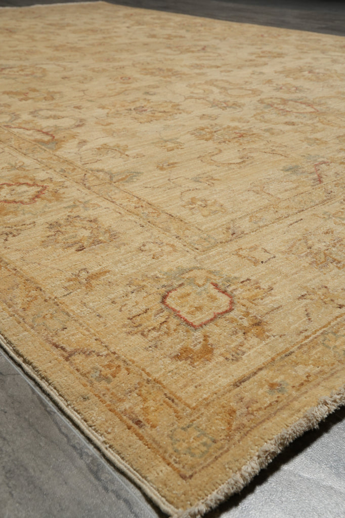 7 x 10 New Handmade Natural Wool Chobi Peshawar Ziegler Rug NEUTRALS TRANISTIONAL Pattern - Pakistan #PIX-20252