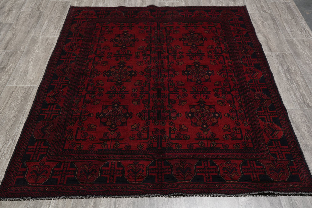 5 x 6.3 Afghan Khal Mammadi Wool Rug #PIX-28577
