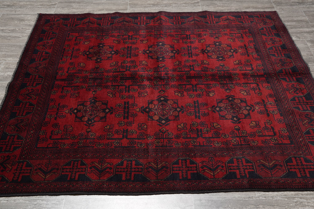 5 x 6.3 Afghan Khal Mammadi Wool Rug #PIX-28577