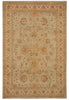 Load image into Gallery viewer, 6.5 x 9.7 Quality Natural Wool Handmade Ziglar Agra Rug Green Gold #F-6434