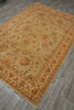 Load image into Gallery viewer, 6.5 x 9.7 Quality Natural Wool Handmade Ziglar Agra Rug Green Gold #F-6434