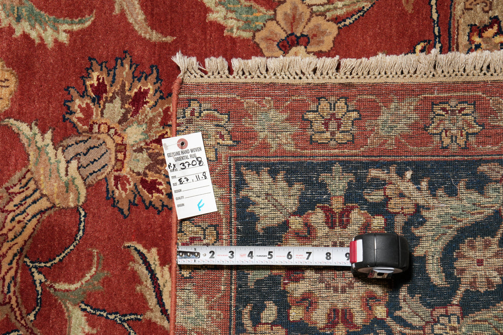 8.7 x 11.8 Great Quality Hand-Knotted Jaipur Rug Burgundy & Black #PIX-3708