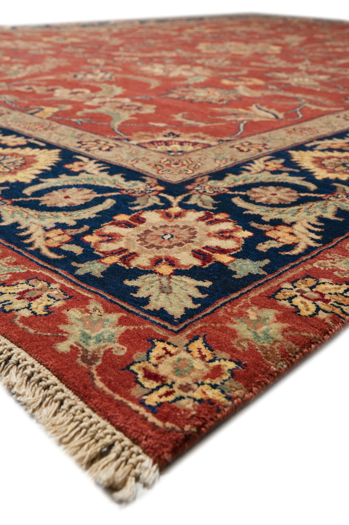 8.7 x 11.8 Great Quality Hand-Knotted Jaipur Rug Burgundy & Black #PIX-3708