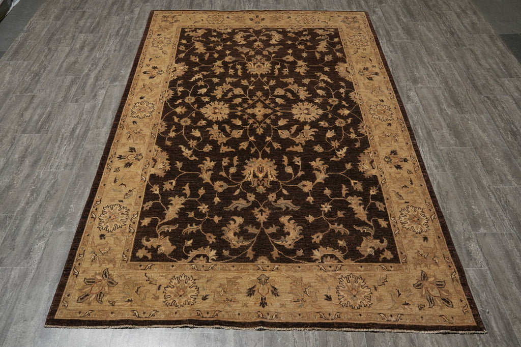 6 x 9 French Savaneri Handmade Wool Rug #F-6637