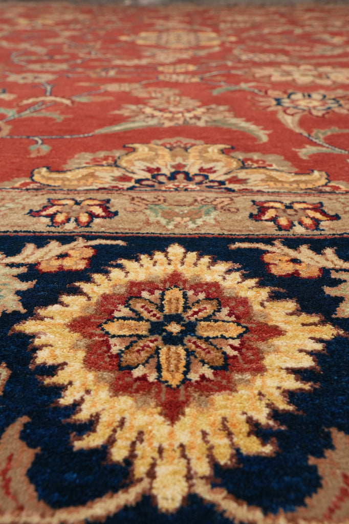 8.7 x 11.8 Great Quality Hand-Knotted Jaipur Rug Burgundy & Black #PIX-3708