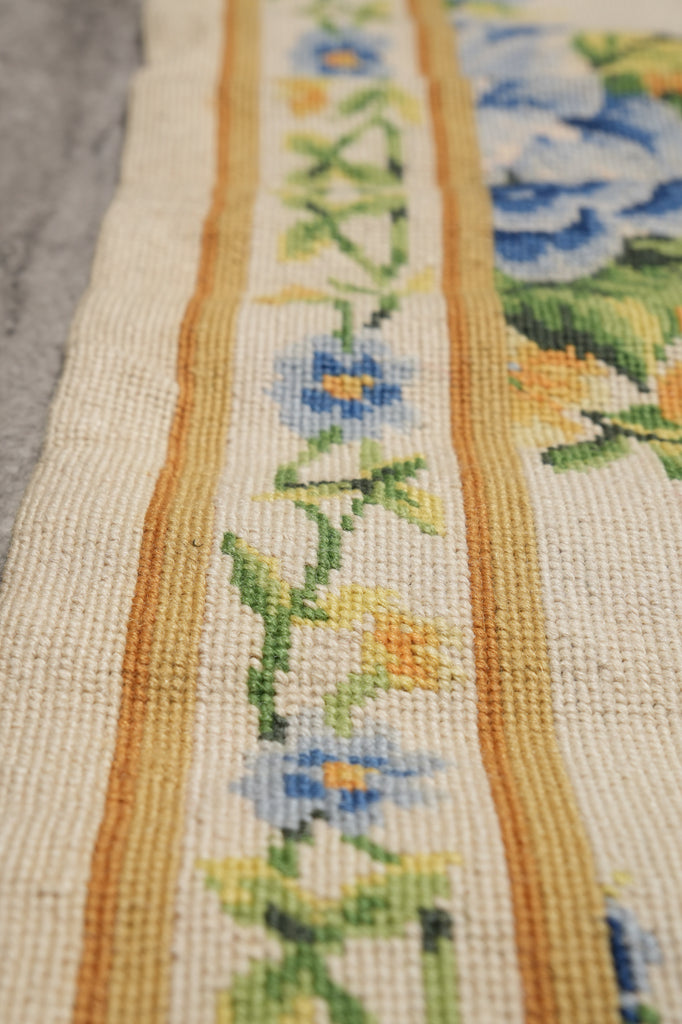 3 x 5 Beautiful French Floral Needle Point Rug Sale #F-4642