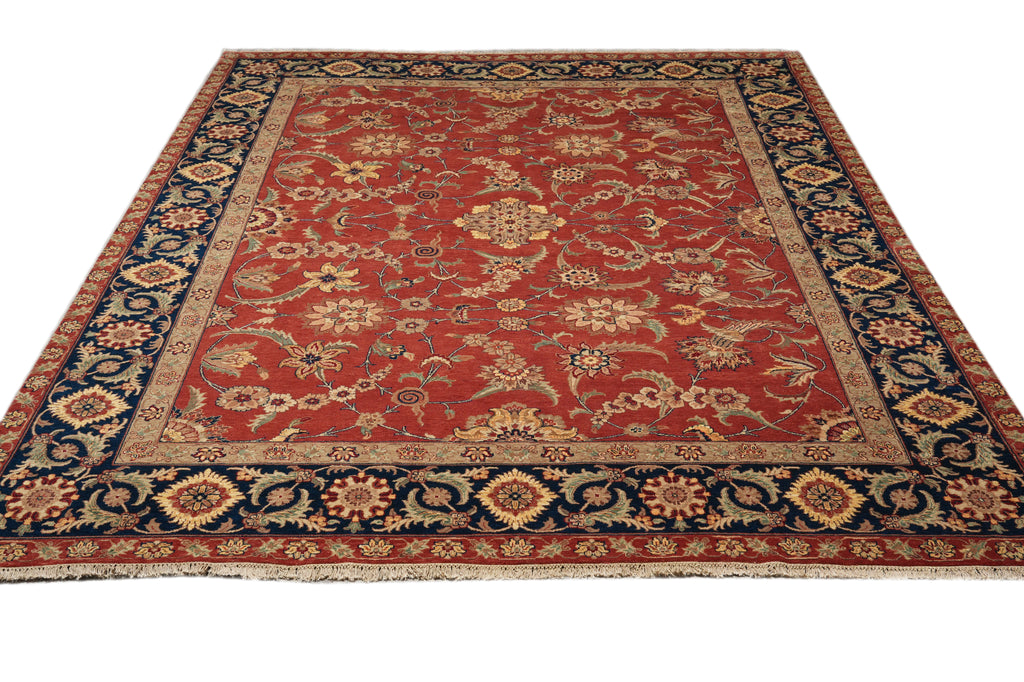 8.7 x 11.8 Great Quality Hand-Knotted Jaipur Rug Burgundy & Black #PIX-3708