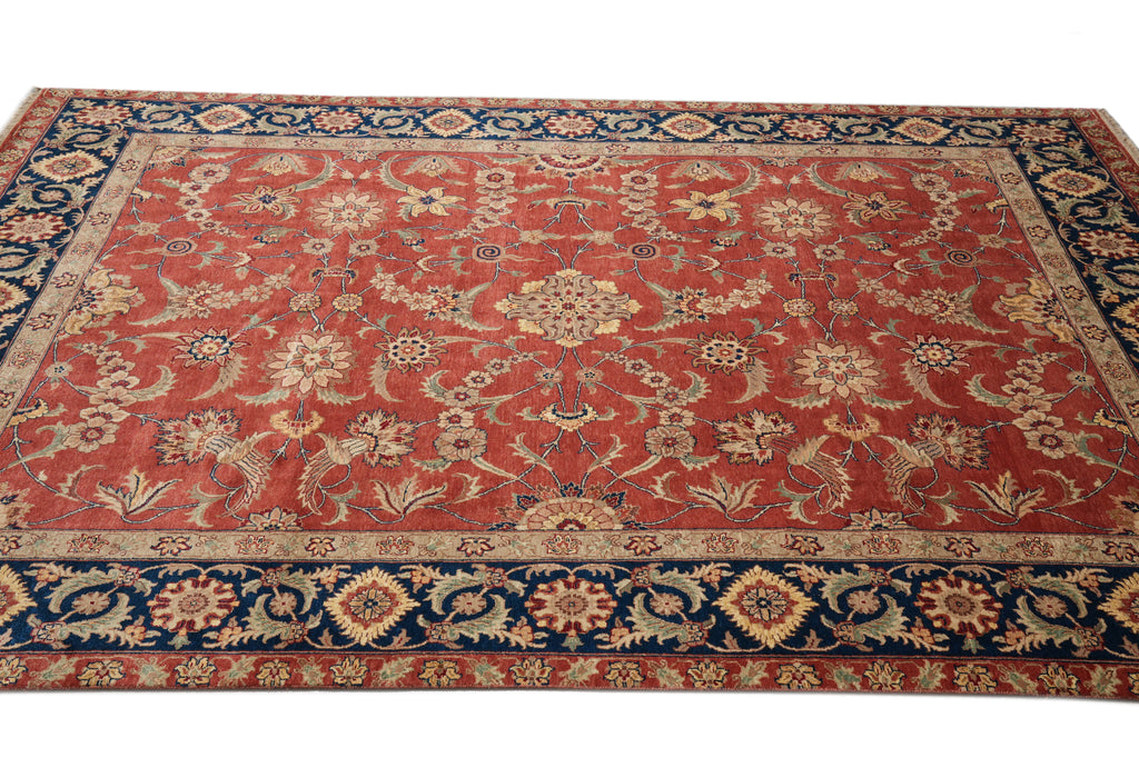 8.7 x 11.8 Great Quality Hand-Knotted Jaipur Rug Burgundy & Black #PIX-3708