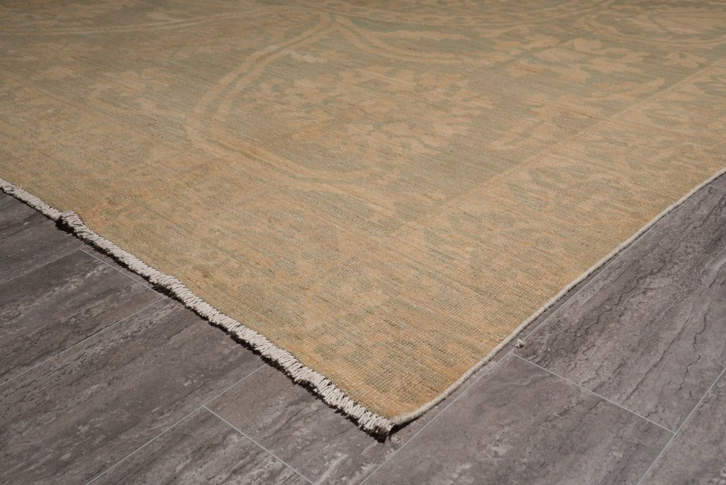 8.8 x 11.9 Light Sage Green New Oushak Rug #PIX-29447