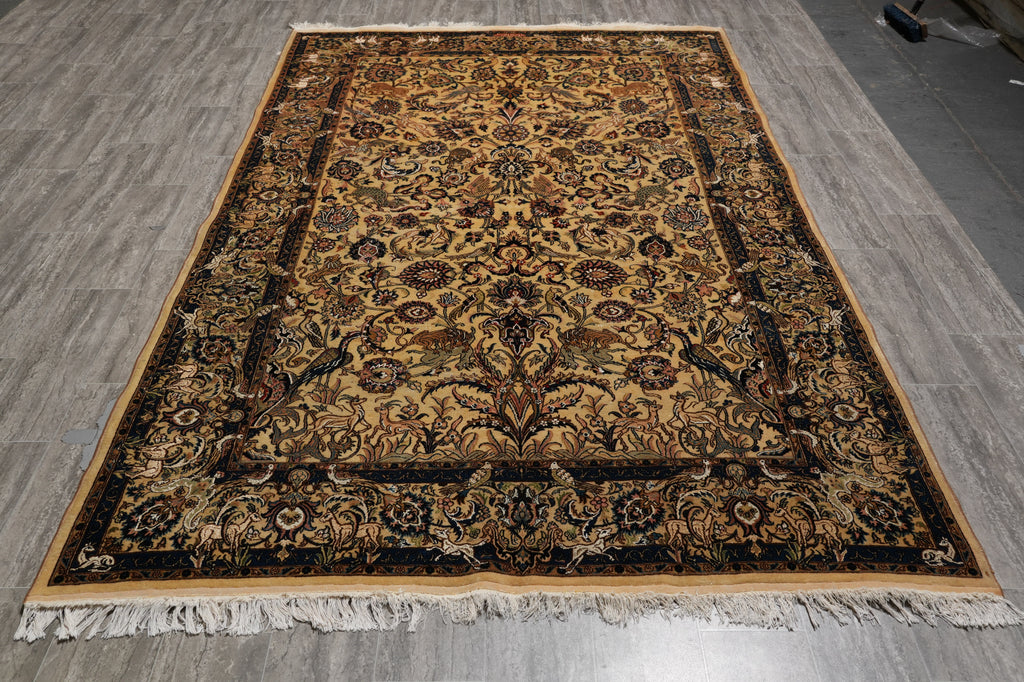 6.6 x 10 Exotic Estate Rug Authentic Fine 260 Kpsi  Persian Khorasan Carpet Aniamal Pattern #LA-52820