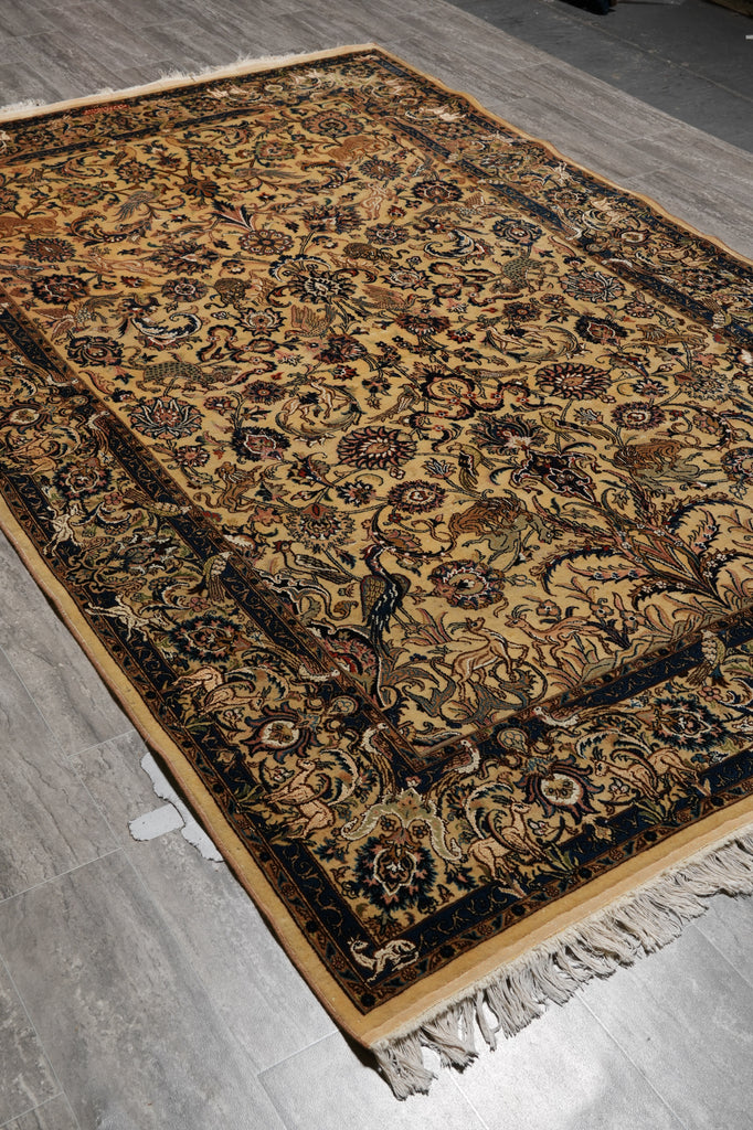 6.6 x 10 Exotic Estate Rug Authentic Fine 260 Kpsi  Persian Khorasan Carpet Aniamal Pattern #LA-52820