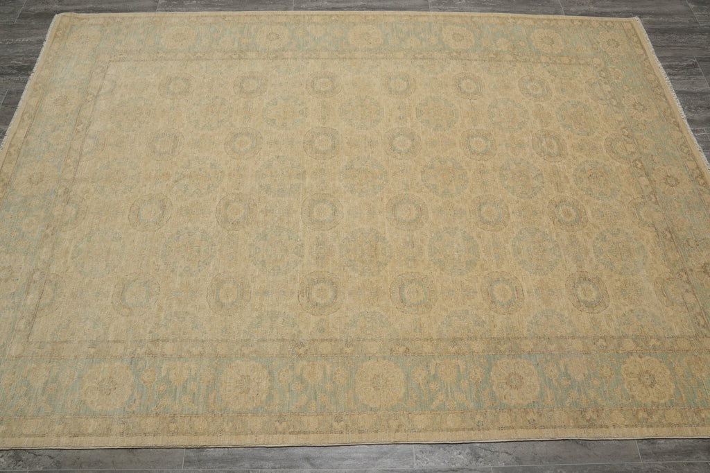 6 x 8.4 Vegetable Dyed Fine Chobi Peshawar Rug WARM COLORS - Pakistan #B-77542
