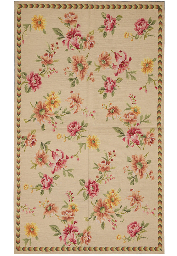 4 x 6 Floral Needle Point Rug Sale 