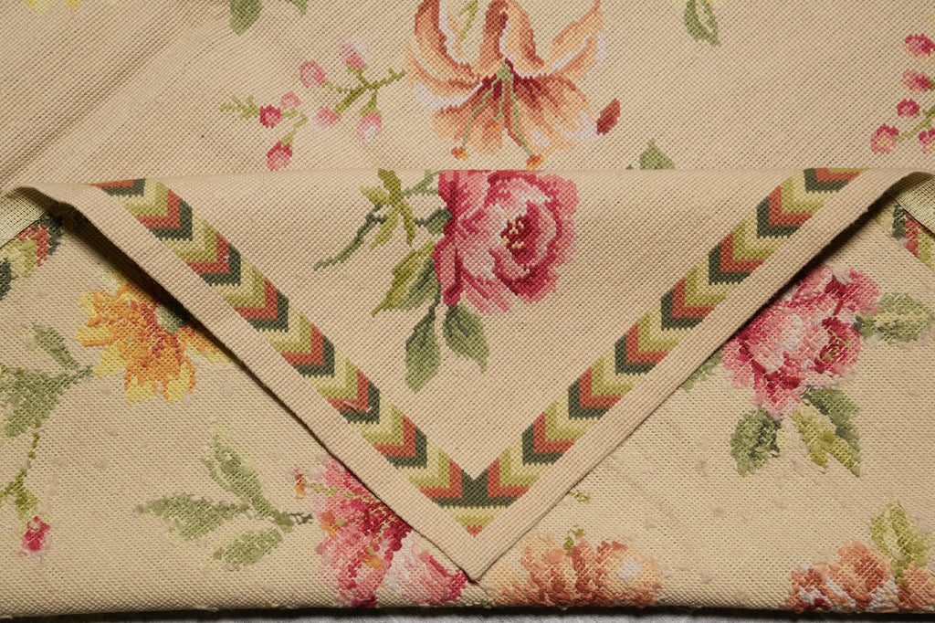 4 x 6 Floral Needle Point Rug Sale #F-4643