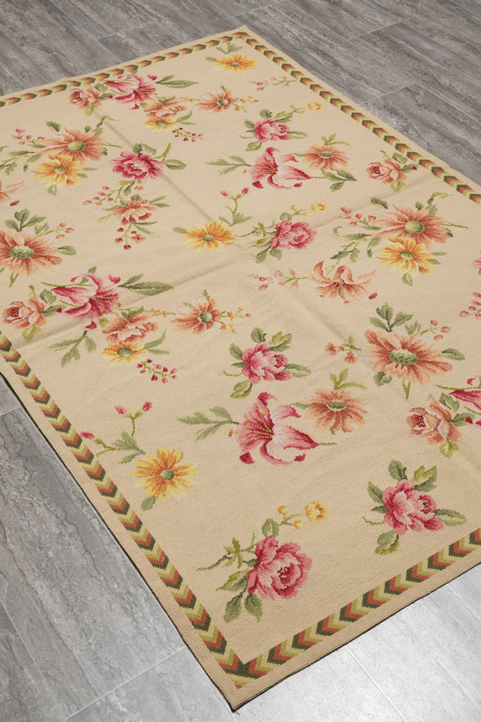 4 x 6 Floral Needle Point Rug Sale #F-4643