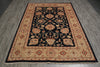 Load image into Gallery viewer, 6.8 x 9.6 BLACK Transitional Ziegler Chobi Peshawar Rug, NATURAL NEAT WOOL -Pakistan #PIX-13995