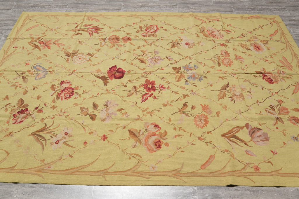 6 x 9 Needle Point Rug Floral Clearance Sale #PIX-3983