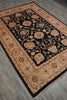 Load image into Gallery viewer, 6.8 x 9.6 BLACK Transitional Ziegler Chobi Peshawar Rug, NATURAL NEAT WOOL -Pakistan #PIX-13995